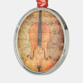 Vintage Cello Metalen Ornament (Links)