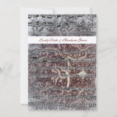 Vintage Celtic Silver Music Wedding Uitnodiging (Achterkant)