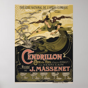 Vintage Cendrillon Cinderella French Opera Paris Poster