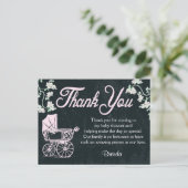 Vintage Chalkboard Douche Merci Cartes (Debout devant)