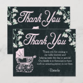 Vintage Chalkboard Douche Merci Cartes (Devant / Derrière)