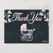 Vintage Chalkboard Douche Merci Cartes (Dos)