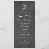 Vintage Chalkboard Dove Wedding Programme (Dos)