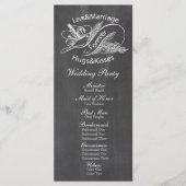 Vintage Chalkboard Dove Wedding Programme (Devant)