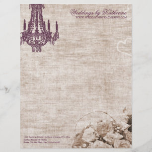 Vintage Chandelier Letterhead Briefhoofd Ontwerp
