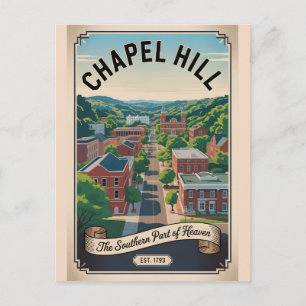 Vintage Chapel Hill North Carolina Retro Reisposte Briefkaart