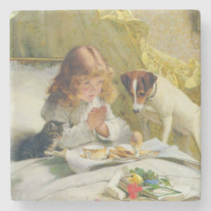 Vintage Charles Burton Barber Spanning Stenen Onderzetter