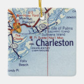 Vintage Charleston SC Keramisch Ornament (Voorkant)