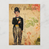 Vintage Charlie Chaplain Carte française Postale (Devant)