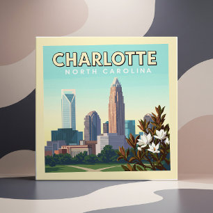 Vintage Charlotte North Carolina Tegeltje