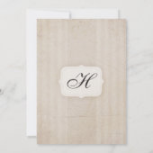 Vintage Charm Cream Monogramme Mariage Invitations (Dos)