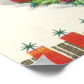 Vintage chat de Noël Poster murale (Coin)