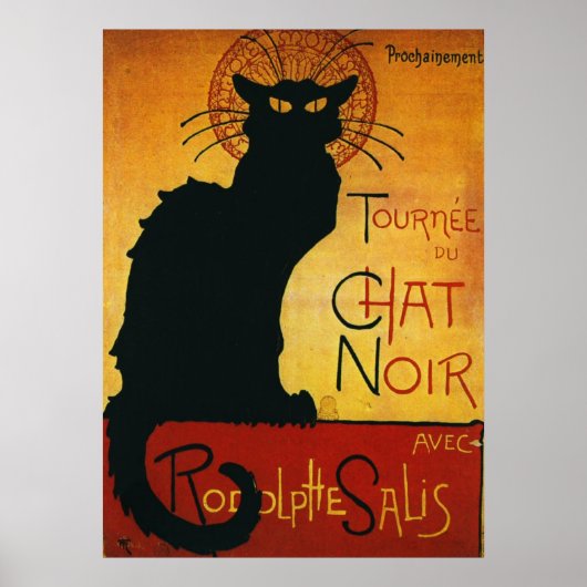 Vintage Chat Noir Poster (Voorkant)