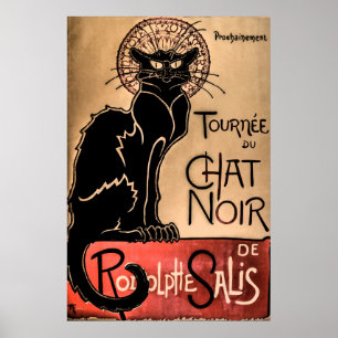 Vintage Chat Noir - Poster van Zwarte Kat