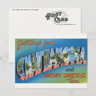Vintage Chattanooga, TN et Signal Mtn. Carte posta