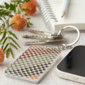 Vintage Checkered Style Sleutelhanger (Voorkant Rechts)