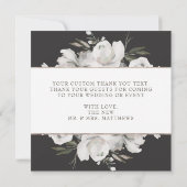 Vintage Cherish Mariage Amour et Merci Carré (Dos)