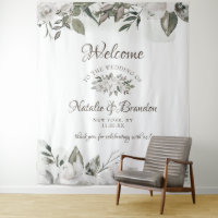 Vintage Cherish Witte Bloemrozen Trouw Welkom