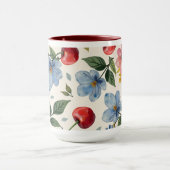 Vintage Cherry and Floral Coffee Mug (Centre)