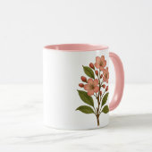 Vintage Cherry Blossom Pink Coffee and Tea Mug  (Devant droit)