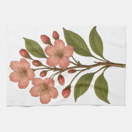Vintage Cherry Blossom Theedoek