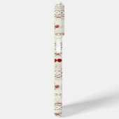 Vintage Cherry Lace Pattern iPhone Case (Achterkant / Rechts)