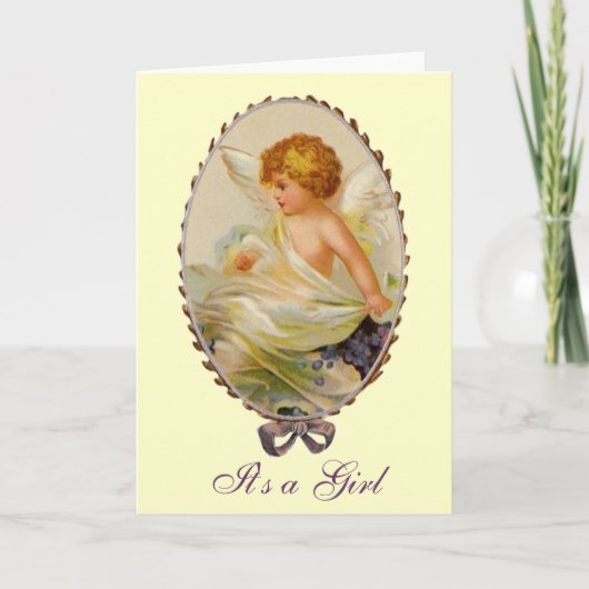 Vintage Cherub Aankondiging (Voorkant)