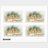 Vintage cherub angels kerstvakantie sticker (Vel)