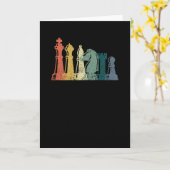 Vintage Chess Tee Retro Chess Design - Chess Kaart (Gele Bloem)