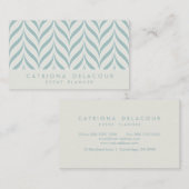 Vintage Chevron Waves Pattern Visitekaartje (Voorkant / Achterkant)