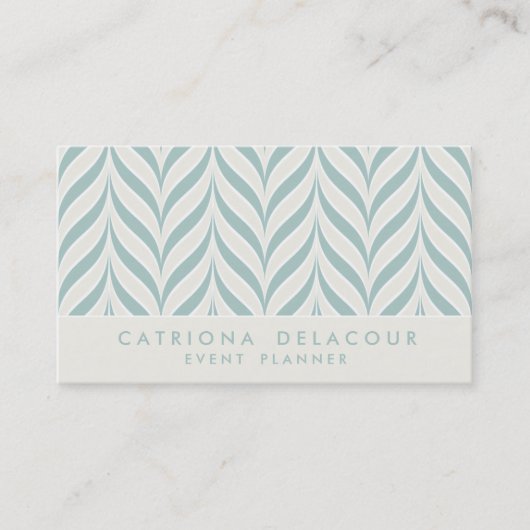 Vintage Chevron Waves Pattern Visitekaartje (Voorkant)