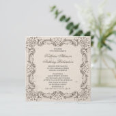 vintage chic fleurit invitations de mariage (Debout devant)