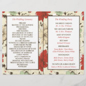 Vintage Chic Floral Wedding Programme (Dos)