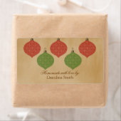 Vintage Chic Ornements Étiquettes de Noël (En situation)