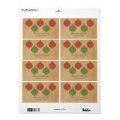 Vintage Chic Ornements Étiquettes de Noël (Feuille entière)