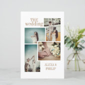 Vintage Chic Photo Mariage menu (Debout devant)