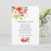 Vintage Chic Rustique Charme Baby shower Merci (Debout devant)