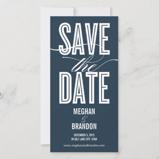 Vintage Chic Save The Date Fotokaarten (Voorkant)
