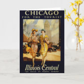 Vintage Chicago, de V.S. - Kaart (Gele Bloem)