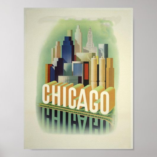 Vintage Chicago Poster (Voorkant)