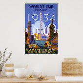 Vintage Chicago Poster (Keuken)