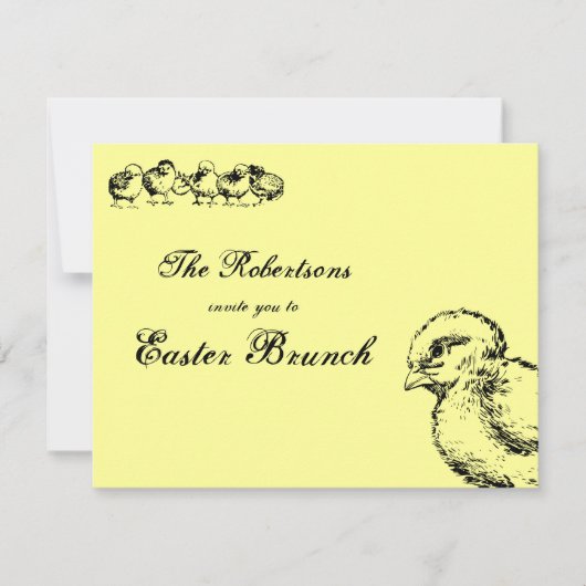 Vintage Chicks Brunch de Pâques Light Invitation (Devant)