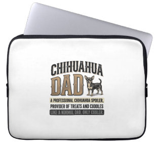 Vintage Chihuahua Vader Hond Liefhebber Shirt Ontw Laptop Sleeve