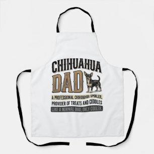 Vintage Chihuahua Vader Hond Liefhebber Shirt Ontw Schort