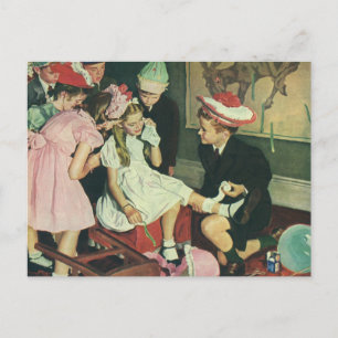 Vintage Children Play Pin the Tail on the Donkey Briefkaart