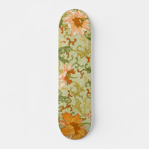 Vintage Chinese ornament Jones Bloemen Skateboard