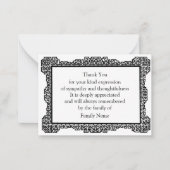 Vintage Chinois Bois Frame Merci Cartes (Devant)