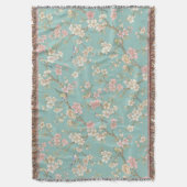 Vintage Chinoiserie Bird and Blossom Deken (Voorkant Verticaal)