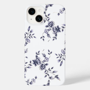 Vintage Chinoiserie Blauw & Wit Bloemmotief Case-Mate iPhone 14 Hoesje