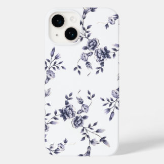 Vintage Chinoiserie Blauw & Wit Bloemmotief Case-Mate iPhone 14 Hoesje
